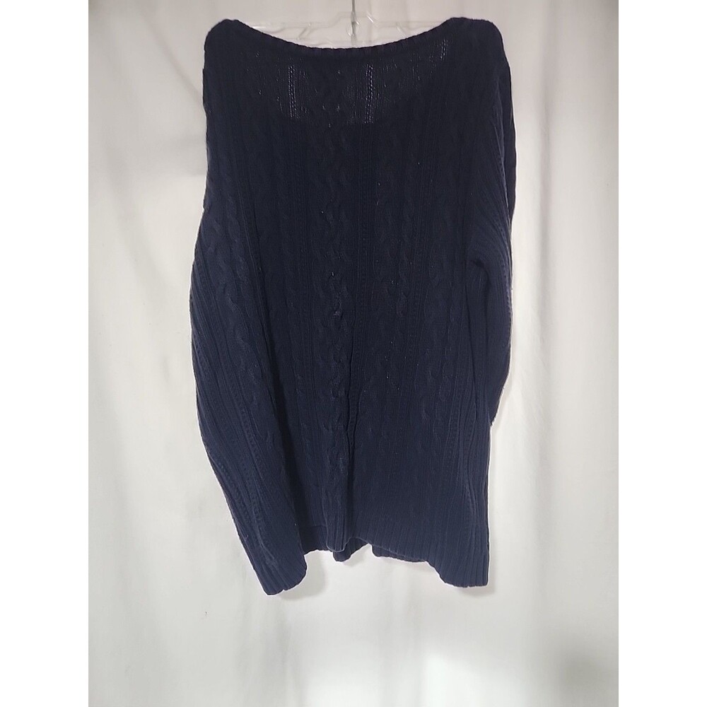 Ralph Lauren Womens Blue Long Sleeve Pullover Cardigan Sweater Size XL